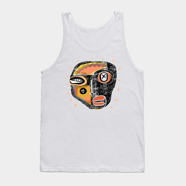 ABSTRACT FACE Tank Top by Daria Kusto